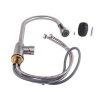 G1/2 Kitchen Faucet Set Single Handle Cold Hot Mixing Water Tap with Pull Down Sprayer