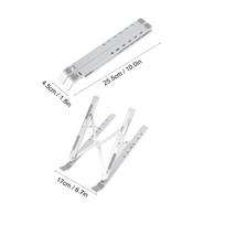 Desk Laptop Stand Foldable Aluminum Alloy Computer Stand Portable Laptop Riser Cooling RackSilver sidabras