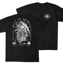 Hall of Valhalla. Vi king Skull Tactical Grim Reaper Tattoo T-Shirt 100% Cotton O-Neck Summer Short Sleeve Casual Mens T-shirt S juoda