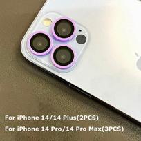 Keraminė švytinti kameros apsauga iPhone 14 plus 13 12 mini 11 14 16 15 pro max objektyvo ekrano apsauginis stiklas švytintis naktį for iPhone 14 pro violetinė