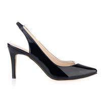 Moteriškos pompos Stiletai Sexy 8 cm aukštakulniai smailia nosimi, permatoma moteriška suknele vakarėliui Vestuviniai batai Elegantiški didelio dydžio 35 black