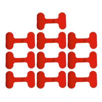 10 Pcs Write-on Cord Labels Cable Tabs Reusable Cable Organizer Nylon Hook Writable raudona