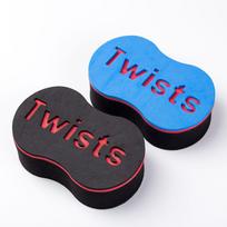 Curly Hair Twist Sponge - Figure Eight Black Curling Tool Blue Edge
