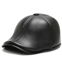 Men's Winter Duckbill Hat with Ear Protection - Korean Style, Faux Leather, Thick & Warm. One Size juoda