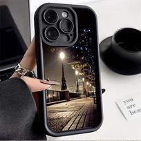 White Light Night Scene iPhone Case for iPhone 13/14/15 Pro Max, 15/12/11, XS/XR - Soft, All-Inclusive Cover iPhone 16 Pro