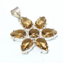 925 Sterling Silver Smoky Topaz Gemstone Handmade Pendant Jewelry Star Pendant Jewelry Star Pendant Jewelry For Girls Women's 2 Inches ruda
