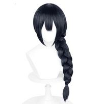 Amanai Riko Cosplay Wig 60cm Blue Black Big Braided Heat Resistant Synthetic Hair Anime Wigs + Wig Cap One Size