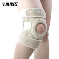 AOLIKES 1PC Knee Brace With Side Stabilizers & Patella Gel Pads for Knee Pain Support for Knee Pad for Running,Workout,Arthritis Left gray