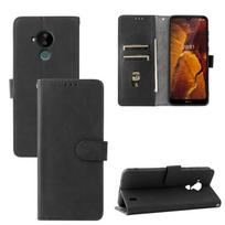 For Nokia C30 Solid Color Skin Feel Magnetic Buckle Horizontal Flip Calf Texture PU Leather Case with Holder & Card Slots & Wallet For Nokia C30 juoda