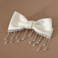Rhinestone Bow Tassel Hair Clips Hairpins Ponytail Girls Hair Accessories Shiny Headwear Creative Gift Head Decoration for Women balta