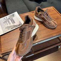 Retro thick-soled versatile German training shoes women's 2025 spring new niche soft leather flat-soled Forrest Gump shoes sports dad shoes 35