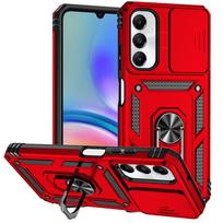 For Samsung Galaxy A05S Case Slide Camera Shockproof Armor Cases For Samsung A05s GalaxyA05s Magnetic Holder Ring Protect Cover For Galaxy A05s raudona