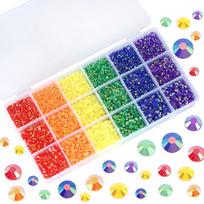 18 Grid Flat Bottom Resin Drill Set 3Mm4Mm5Mm Combination Multi-Color With Diy Jewelry Accessories Clothing Accessories gray