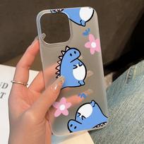 Skaidrus Matinis Telefono dėklas iPhone 15 Pro Max Funda iPhone 11 13 14 Plus 12 Mini 15promax Silikoniniai Animacinių Gyvūnų Dangteliai For 12 Mini 13 Mini