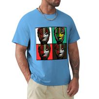 Oni X Four T-Shirt Baggy Shirts Anime Clothes Oversized T Shirt Oversized Graphic Tee Anime Shirts Men S vidutiniškai mėlyna spalva