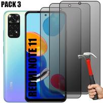 Tempered Glass Anti-spy Screen Protector for Xiaomi Redmi Note 11 - Pack of 3