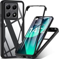 Protective case - E.F.CONNECTION - Xiaomi 14T Pro - Shockproof - Transparent design - Black border