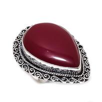 Ruby(Simulated) Handmade 925 Sterling Silver Jewelry Ring Size 7 A9r95