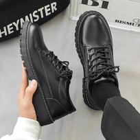 Leather shoes men's casual shoes student tide shoes Korean version versatile waterproof shoes men's suit casual youth low-top shoes 39