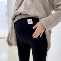 Velvet Motinystės Antblauzdžiai Kelnės nėščiosioms Šilti Žieminiai Motinystės Drabužiai Storinantys Nėštumo Kelnės Drabužiai L juoda