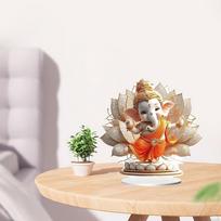 Hindu Lord Ganesha Desktop Ornament Decorative Party Supplies Crafts Tabletop Decoration for Bedroom