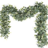 Temu Simulation Eucalyptus Gypsy Eucalyptus Leaves Rattan Set Green Plants Decoration Fake Flower Vine Man