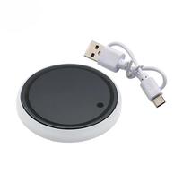 1 vnt. Spalvingas puodelio laikiklis LED šviečiantis padėkliukas Saulės energija USB įkrovimas Neslystantis padėkliukas Aplinkos apšvietimas Automobiliui Automatiškai Diameter6.8CM white