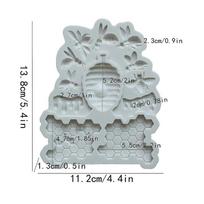 Honeycomb Fondant Mold 3D Honeybee Bee Silicone For Cake Decoration Biscuit Cookies Chocolate Hard Candy Cupcake Topper Kitchen