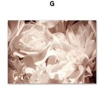 Modern Minimalist Wall Art  Pink Leaves  Blooming Roses HD Canvas Print Poster for Living Room  Bedroom Decor 21cm×30cm NoFrame