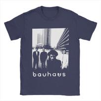 Bauhaus T Shirts Men's 100% Cotton Unique T-Shirts Crew Neck Tees Short Sleeve Tops Summer S tamsiai mėlyna spalva
