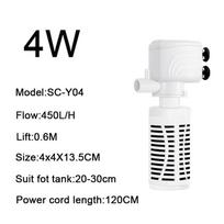 3 viename akvariumo filtro siurblys Tylus žuvų bakas panardinamas oro deguonies aeratorius Akvariumo oro siurblys vandens keitiklis siurblys bangų gamintojas 220v 220V white