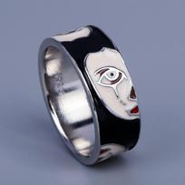 Fashion Cult Comic Ring Personality Trend Enamel Clown Ring Halloween Gift Nightclub Party Girl No. 6