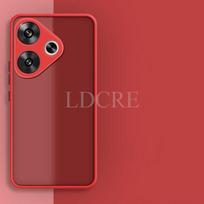 For Xiaomi POCO F6 Case Silicone TPU Matte Cover POCO F6 Case POCO F6 Case Phone Protector Transparent Back Capa POCO F6 raudona
