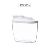 Didelės talpos maisto laikymo indas grūdams 1000ML /1500ML Lengvai užrakinamas sandarus stiklainis Plastikinis skaidrus virtuvės laikymo reikmuo