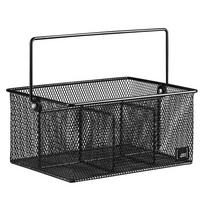 Knife and Fork Storage Basket Wrought Iron Dining Table Tableware Storage Basket Tea Restaurant Cleaning Handle Basket Organizer none juoda