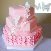 2 Pcs Butterfly Cake Fondant Decorating Sugarcraft Cookie Cutters Tool Mold MIT one size