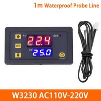 W3230 Digital Thermostat 12V 24V AC110-220V Microcomputer Temperature Controller LED Display Heat/Cooling Control Instrument