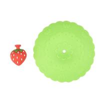 1 Pcs Anti-Dust Silicone Fruit Airtight Sealed Glass Cup Cover Leak Proof Coffee Mug Lid žalia