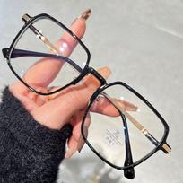 Fotochrominiai saulės akiniai Didelių rėmelių akiniai Moteriški plokšti akiniai Lęšiai tapo pilkais akiniais Turn Gray juoda