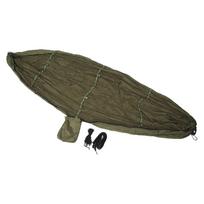 Camping Hammock with Net 210T Nylon Fabric Anti Fall Foldable Dark OD Green 440.9lb Portable