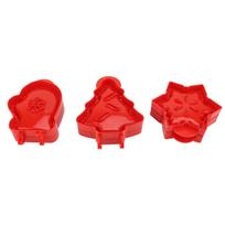 3pcs Pocket Pie Snowflake Mitt Xmas Tree Shape Press Dough Presser Pocket Pie Maker Set for Xmas