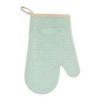 Silicone Oven Mitt High Temperature Resistant Waterproof Slip Proof Kitchen Baking Glove with žalia