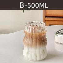 500 ml Skaidrus Stiklinis Puodelis Šalto Kavos Puodelis Su Šiaudeliu Desertinis Sulčių Pieno Indas Puodelis Šventinis Kokteilių Stiklinis Arbatos Puodelis 500ml