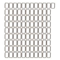 100 Pcs Rectangle Bag Metal Loop Ring Sturdy Exquisite Pet Luggage Accessories for Pet Luggage Dog