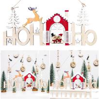 Naujųjų Metų Kalėdų Sniego Senis Medinė Lėkštė Tuščia Durų Kabinamas Medinis Pakabukas Kalėdinė Dekoracija snowman