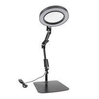 5X Magnifying Glass with Light Flexible Lighted Magnifier with Stand Eye Caring LED Desk Lamp for
