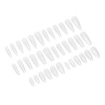 360pcs Frosted Nails Tips Coffin Almond Stiletto Shaped Full Cover Clear Long Lightweight False