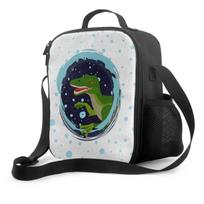 Spinosaurus Insulated Lunch Box Cooler Bag Cartoon Dinosau Thermal Food Container for Boys Girls School Travel Picnic 26.5x20x11.5CM smėlis