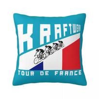 Kraftwerk Music Autobahn German Electronic Band Harajuku Polyester Cushion Cover Gift Pillow Case Cover Home Square 30x30cm smėlis