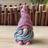 Miela sodo skulptūra ornamentas dervos nykštuko skulptūra komiška kūrybingų personažų statulėlė 3D figūrėlė amatai balkonui kiemo dekoras rožinė